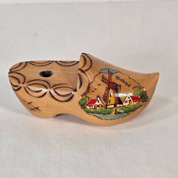 Vintage Dutch Wooden Shoes Holland Miniature Hand Painted Clogs Souvenir Lot - Picture 2 of 16